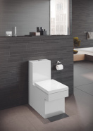 Унитаз напольный с бачком и сиденьем с микролифтом GROHE Cube Ceramic, альпин-белый (NW0037)