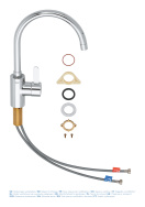 Смеситель для кухни GROHE Eurosmart Cosmopolitan, хром (32843002)