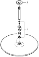 Верхний душ GROHE Rainshower Cosmopolitan 400, 7,5 л/мин, 1 режим, 142 мм, хром (26256000)