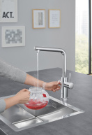 Комплект для кухни GROHE Red Duo с L-образным смесителем, бойлером L-Size и фильтром, хром (30325001)