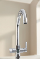 Смеситель для кухонной мойки GROHE Blue Pure BauCurve с функцией фильтрации, с фильтром в комплекте, хром (30581000)
