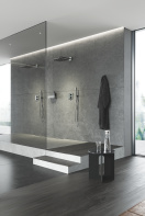 Внешняя часть термостата для душа GROHE Allure скрытого монтажа на 2 потребителя, квадратная, темный графит глянец (29181A02)