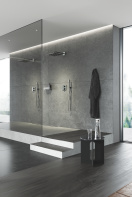 Внешняя часть термостата для душа GROHE Allure скрытого монтажа на 2 потребителя, квадратная, темный графит глянец (29181A02)