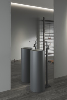 Внешняя часть смесителя для раковины GROHE Allure напольного монтажа, темный графит глянец (23856A01)