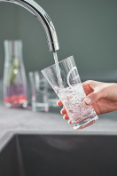 Смеситель для кухонной мойки GROHE Blue Pure BauCurve с функцией фильтрации, с фильтром в комплекте, хром (119709)