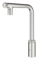 Смеситель для кухни GROHE Minta SmartControl с вытяжным изливом 2jet, суперсталь (31889DC0)