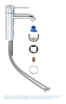 Смеситель для раковины GROHE Essence, S-size, хром (23590001)