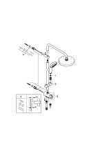 Душевая система GROHE New Tempesta 200 со смесителем для ванны, хром (NB0045)