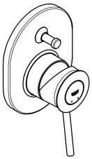 Смеситель для ванны GROHE BauClassic в комплекте с монтажной частью, хром (29047000)