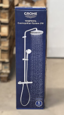 Душевая система GROHE Tempesta Cosmopolitan System 210 с термостатом для душа, хром (27922001/UA), уцененный товар