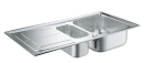Мойка GROHE из нержавеющей стали с корзинчатым вентилем, оборачиваемая, K300 60 -S 97/50 1.5 (31564SD0)