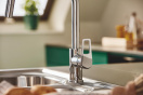 Смеситель для кухни GROHE BauLoop с вытяжным изливом, хром (30543000)