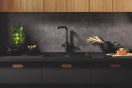 Смеситель для кухонной мойки GROHE Blue Pure Minta c вытяжным изливом, функцией фильтрации, без фильтра в комплекте, фантомный черный (30590KF0)