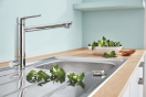 Смеситель для кухни GROHE BauEdge с запорным вентилем, хром (31696000)