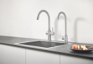 Комплект для кухни GROHE Red Duo с C-образным смесителем, бойлером L-Size и фильтром, суперсталь (30079DC1)