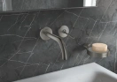 Внешняя часть смесителя для раковины GROHE Atrio Joy настенного монтажа на 2 отверстия, темный графит матовый (19287AL3)