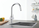 Смеситель для кухни GROHE Blue Home с системой фильтрации, охлаждения и газирования воды, Wi-Fi, хром (31541000)