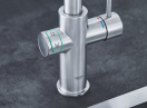 Смеситель для кухонной мойки GROHE Blue Home с системой фильтрации, охлаждения и газирования воды, суперсталь (31455DC1)
