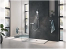 Ручной душ GROHE Rainshower SmartActive 130 Cube, 9,5 л/мин, 3 режима, хром/белый (26582LS0)