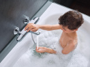 Душевая система GROHE New Tempesta 200 с термостатом для ванны, хром (NB0034-1)