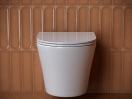 Подвесной унитаз Ceramicanova Форма безободковый, белый (CN3011)