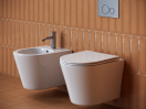 Подвесной унитаз Ceramicanova Форма безободковый, белый (CN3011)