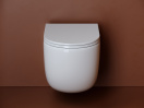Подвесной унитаз Ceramicanova Пик (Up) безободковый, смв Торнадо, белый (CN4007)