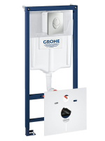 Комплект инсталляции для унитаза, GROHE Rapid SL 4 в 1 с панелью смыва Skate Air, хром (38750001)