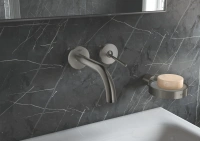 Внешняя часть смесителя для раковины GROHE Atrio Joy настенного монтажа на 2 отверстия, темный графит матовый (19287AL3)