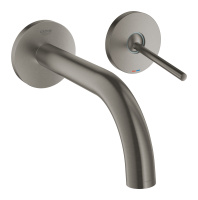 Внешняя часть смесителя для раковины GROHE Atrio Joy настенного монтажа на 2 отверстия, темный графит матовый (19287AL3)