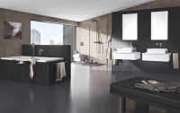 Внешняя часть смесителя для раковины GROHE Eurocube на 2 отверстия, S-Size, темный графит матовый (19895AL0)