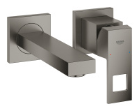 Внешняя часть смесителя для раковины GROHE Eurocube на 2 отверстия, S-Size, темный графит матовый (19895AL0)