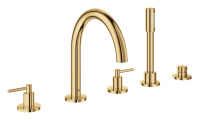 Смеситель для ванны GROHE Atrio двухвентильный, на 5 отверстий, на край ванны, холодный рассвет глянец (19922GL3)