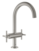 Смеситель для раковины GROHE Atrio двухвентильный, суперсталь (21019DC3)