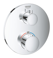 Внешняя часть термостата для ванны GROHE Grohtherm на 2 потребителя, хром (24077000)