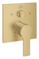 Внешняя часть смесителя для ванны GROHE Allure скрытого монтажа на 3 потребителя, квадратная, холодный рассвет матовый (29176GN1)