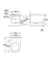 Подвесной унитаз GROHE Euro Ceramic, альпин-белый (39328000)