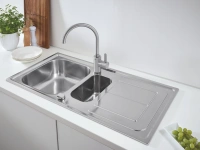 Мойка GROHE из нержавеющей стали с корзинчатым вентилем, оборачиваемая, K300 60 -S 97/50 1.5 (31564SD0)