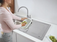 Мойка GROHE из нержавеющей стали с корзинчатым вентилем, оборачиваемая, K300 60 -S 97/50 1.5 (31564SD0)