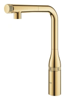 Смеситель для кухни GROHE Essence SmartControl с вытяжным изливом, холодный рассвет глянец (31615GL0)