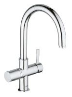 Смеситель для кухни GROHE Blue Pure с функцией фильтрации, без фильтра в комплекте, хром (33251000)