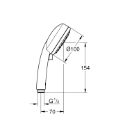 Душевой гарнитур GROHE Tempesta Cosmopolitan 100, 2 режима струи, душевая штанга 900 мм, 5,7 л/мин, хром (27788002)