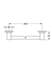Ручка для ванной, GROHE Essentials Cube, хром, (40514001)