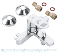 Смеситель для ванны GROHE BauLoop, хром (23341000)