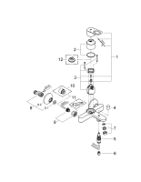 Смеситель для ванны GROHE BauLoop, хром (23341000)