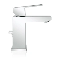 Смеситель для раковины GROHE Eurocube с донным клапаном и ограничением расхода воды, хром (2312700E)