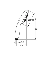 Ручной душ GROHE Tempesta 110, 13,5 л/мин, 3 режима, хром (28261003)