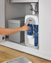 Кран для кухонной мойки GROHE Blue Home Mono с системой фильтрации, охлаждения и газирования воды, Wi-Fi, суперсталь (31498DC1)