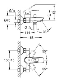 Готовый комплект для ванной комнаты GROHE BauLoop, хром (NB0064)