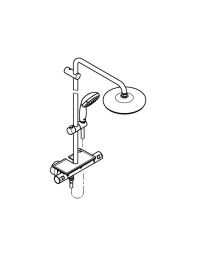 Душевая система GROHE Vitalio Start System 210 с термостатом для душа, хром (26814001)